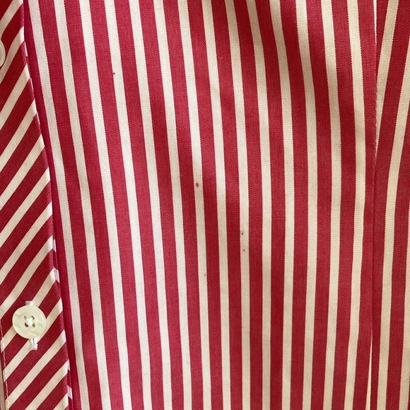 Chicos Pink and White Striped Collared Button Down Size 3 100% cotton no iron - Picture 7 of 11